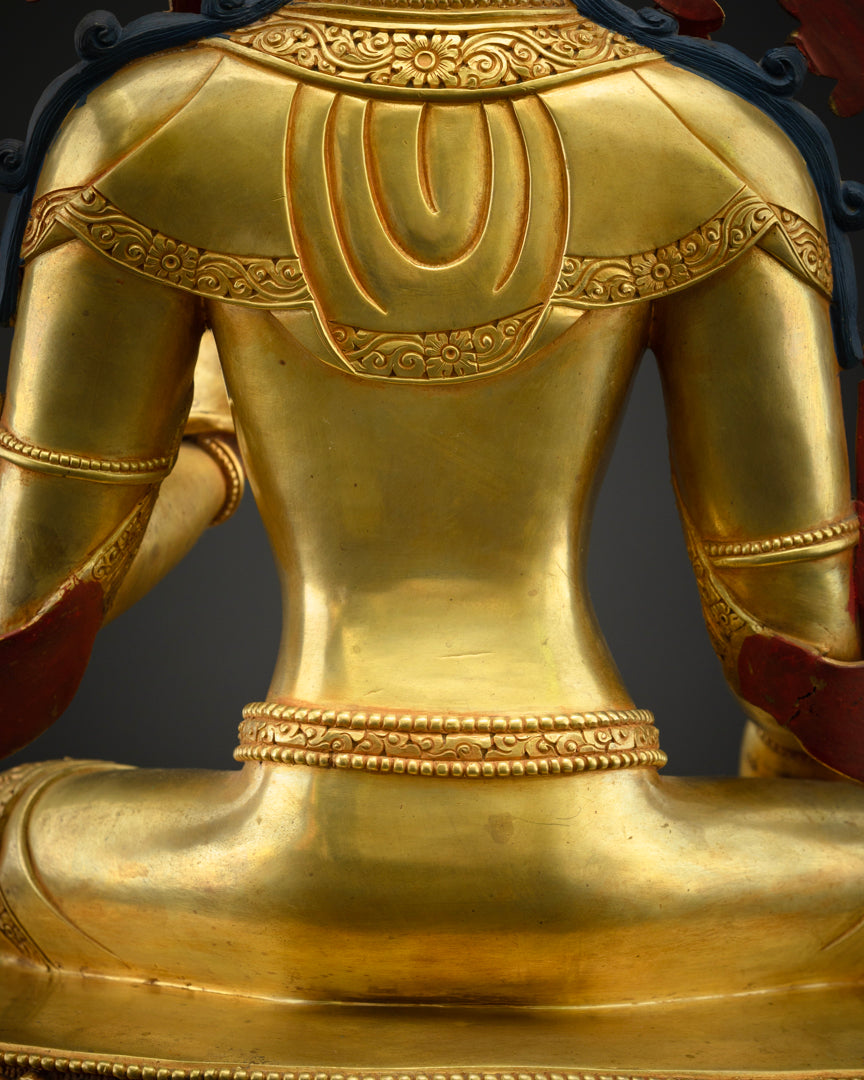Green Tara Statue | Buddhist Hand-Carved Art