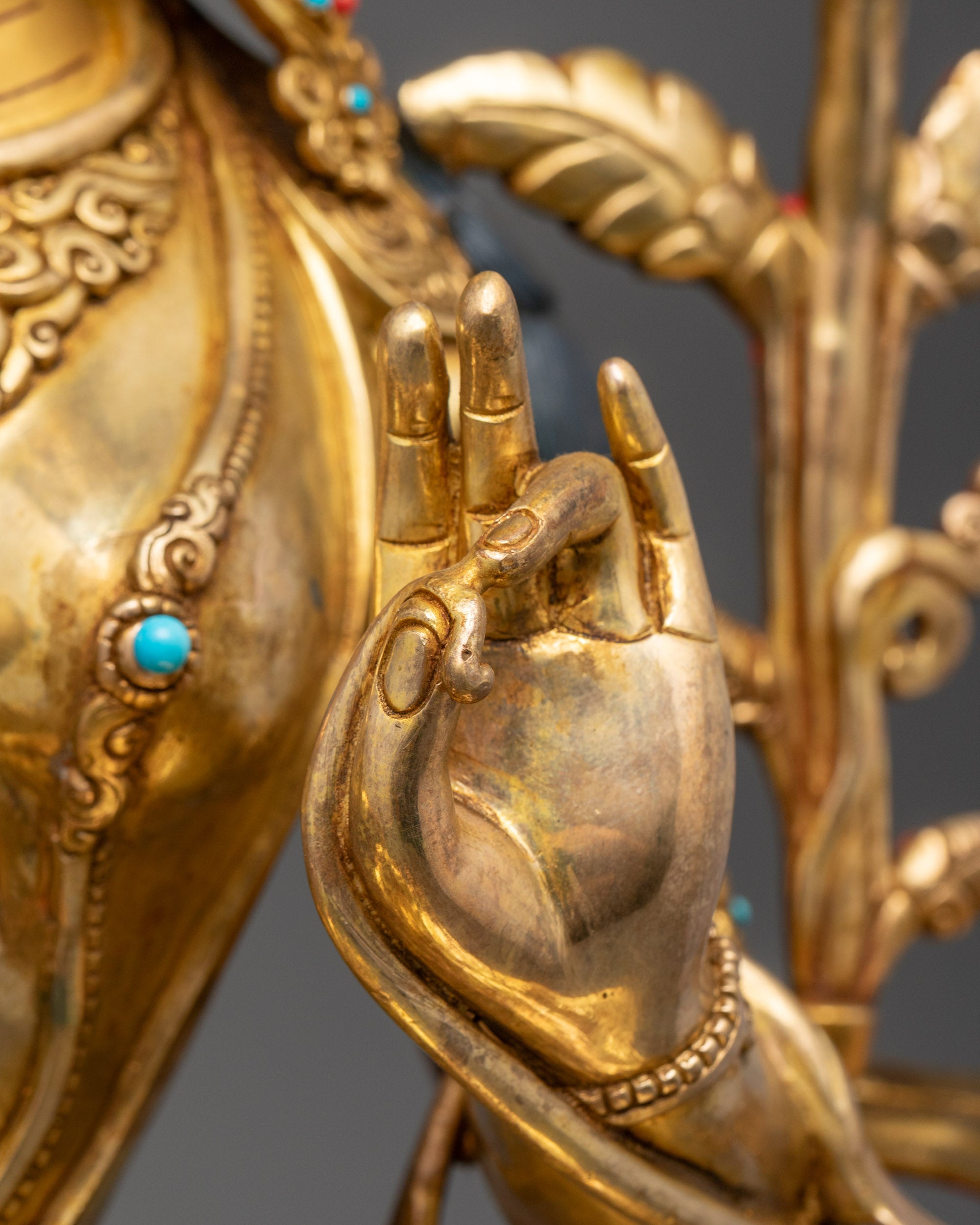 Buy Green Tara Statue with Lotus Base