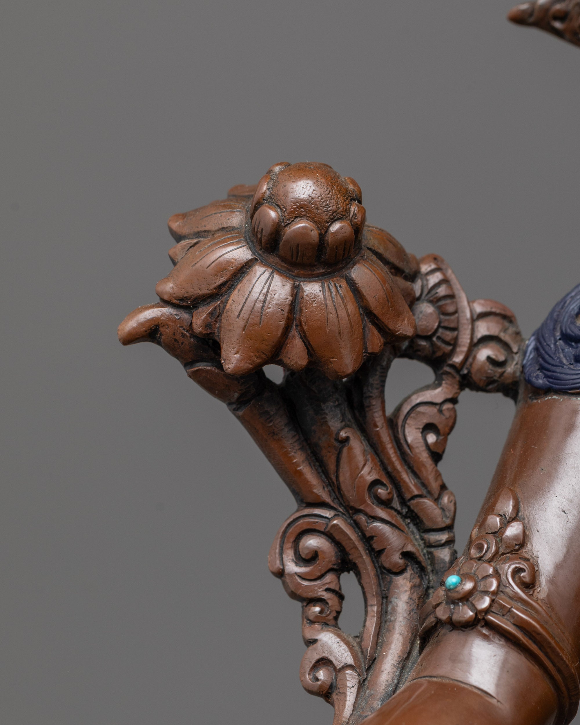 Goddess Oxidized Green Tara Statue | Handmade Syamatara Figurine