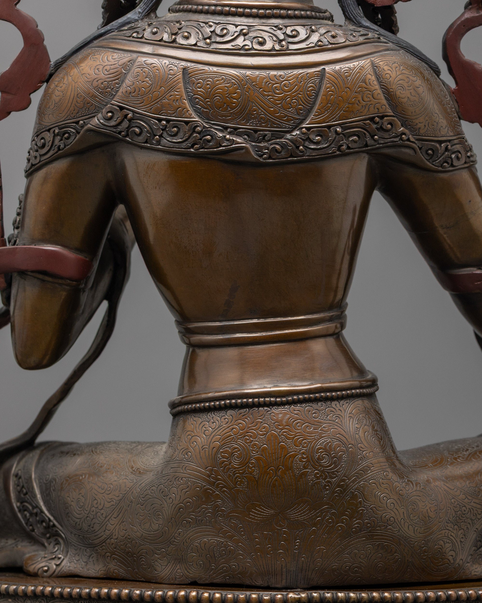 Beautiful Green Tara Statue | Oxidized Copper Buddhist Deity for Altar