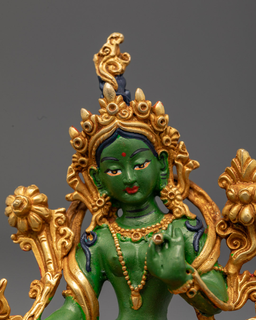 Green Colored Green Tara Statue | Buddhist Sculpture
