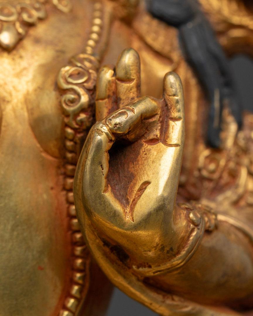 Tibetan Buddhist Green Tara Statue | Female Buddha Statue