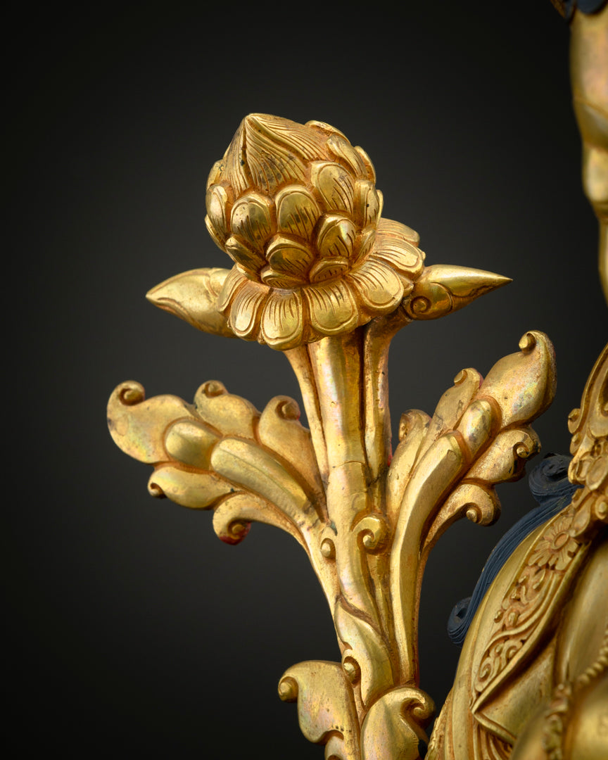 Green Tara Statue | Buddhist Hand-Carved Art