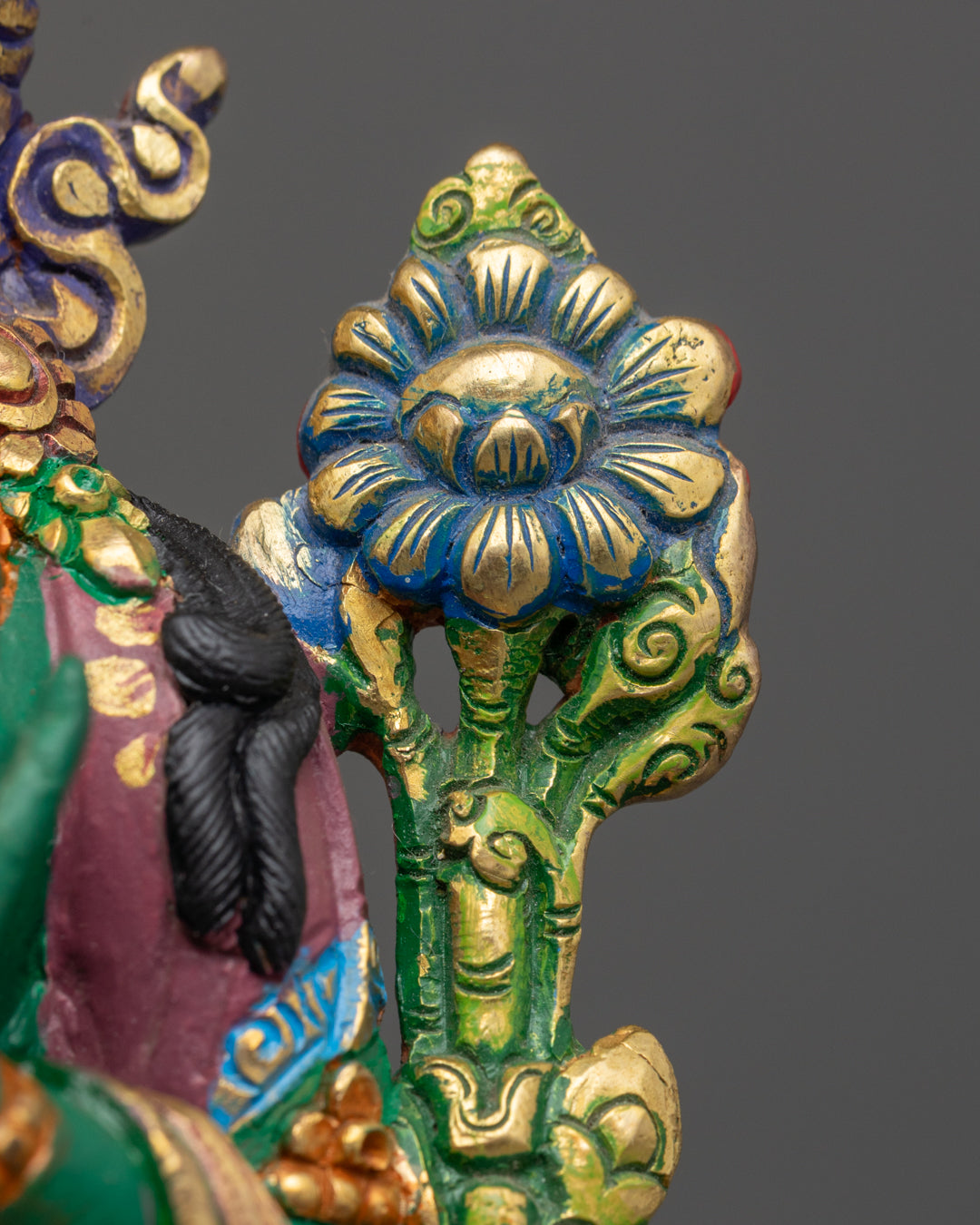 Green-Shade Mother Tara Statue | Traditional Tibetan Art