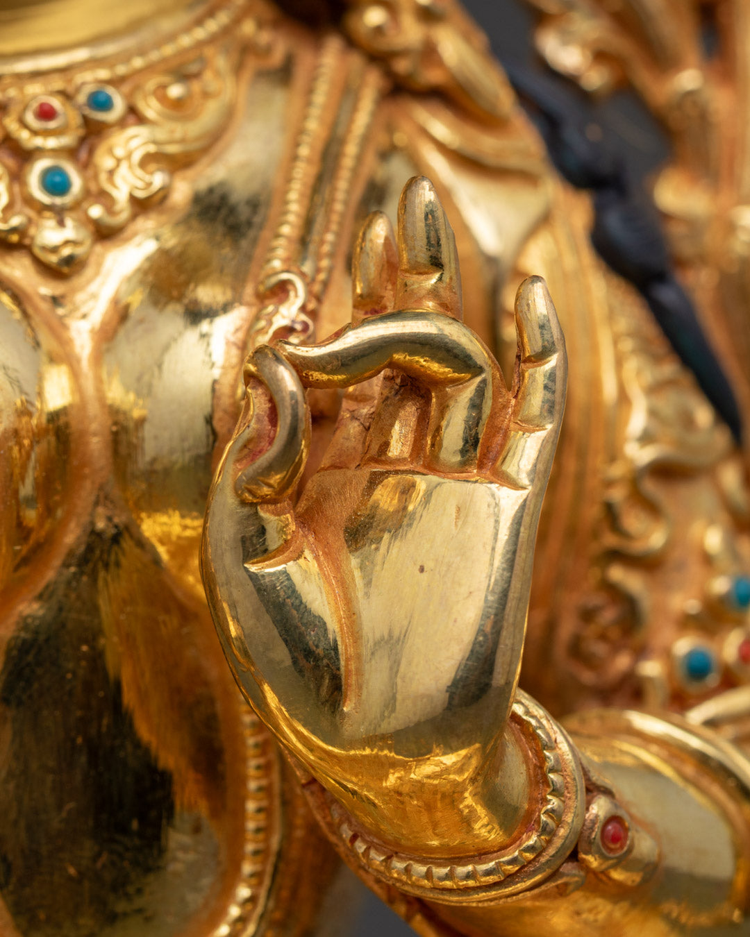 Buddhist Green Tara Statue | Nepalese Hand-Carved Art