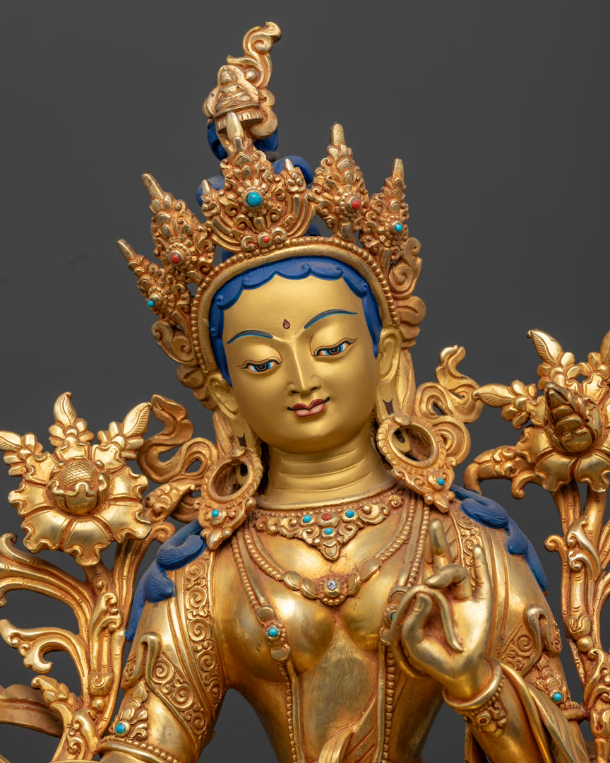 Green Tara Statue | Sacred Art for Healing