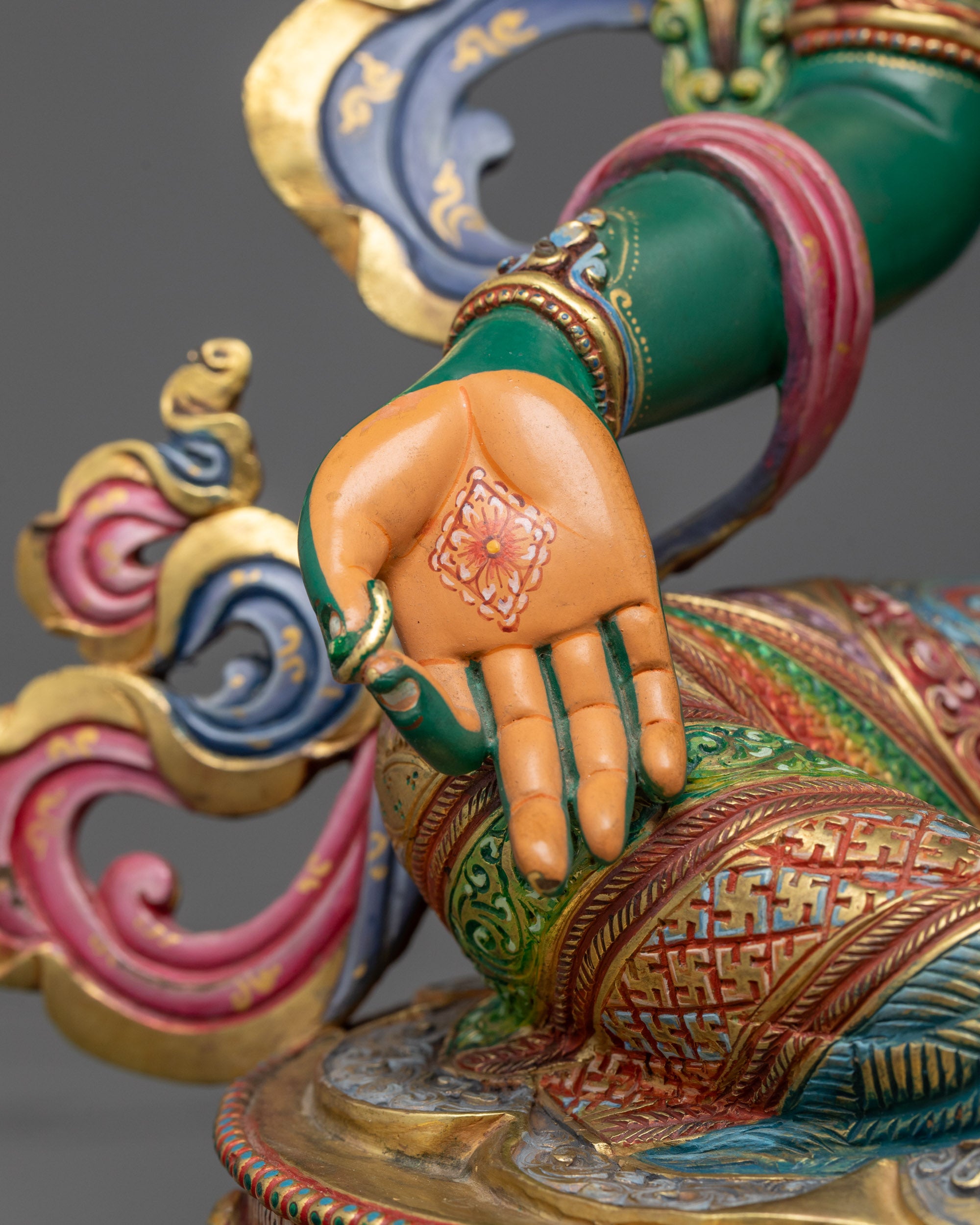 Premium Green Tara Statue for Spiritual Wellness and Fear Removal