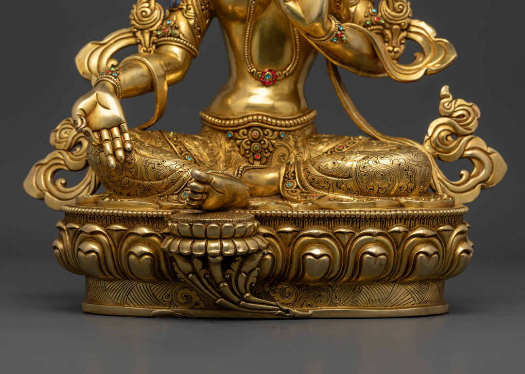 Buddhist Green Tara Statue | Goddess Tara Pure Land Statue