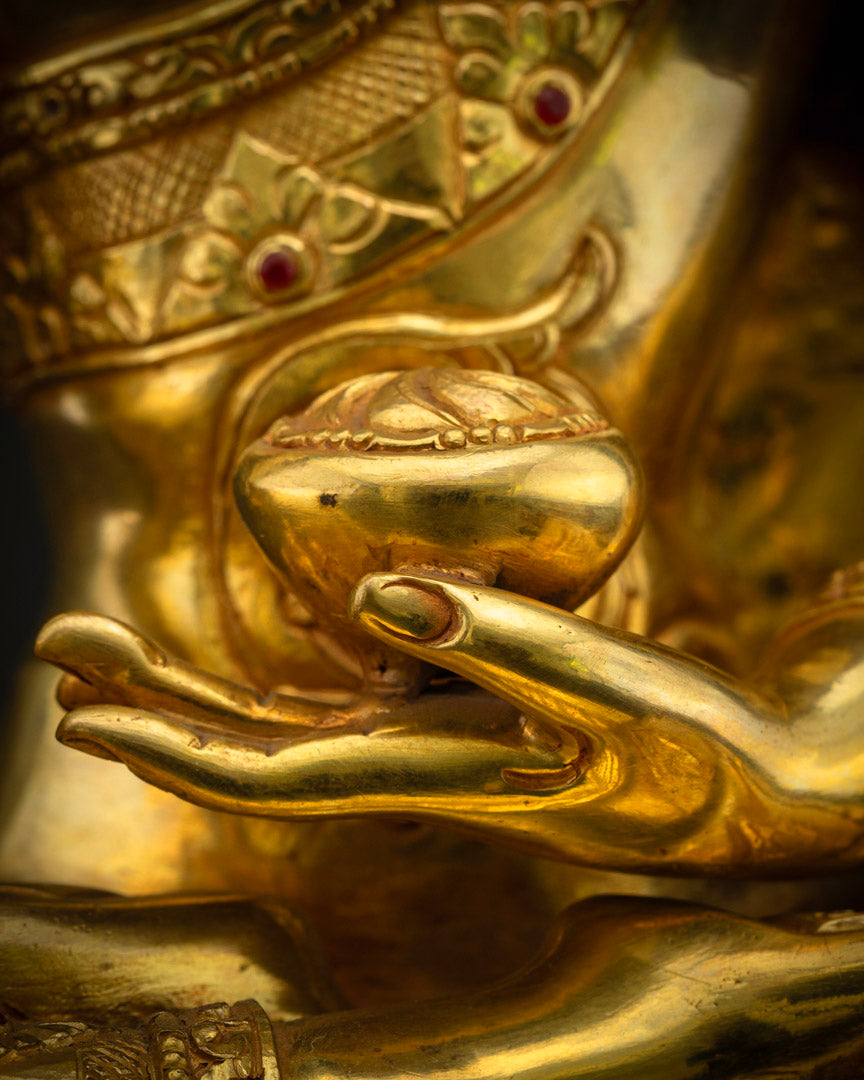 Masterpiece Shakyamuni Buddha Statue | Traditional Himalayan Art Nepal