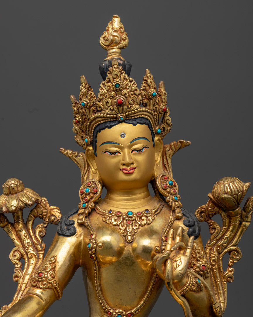 Green Tara Statue | Compassionate Mother Drolma Goddess