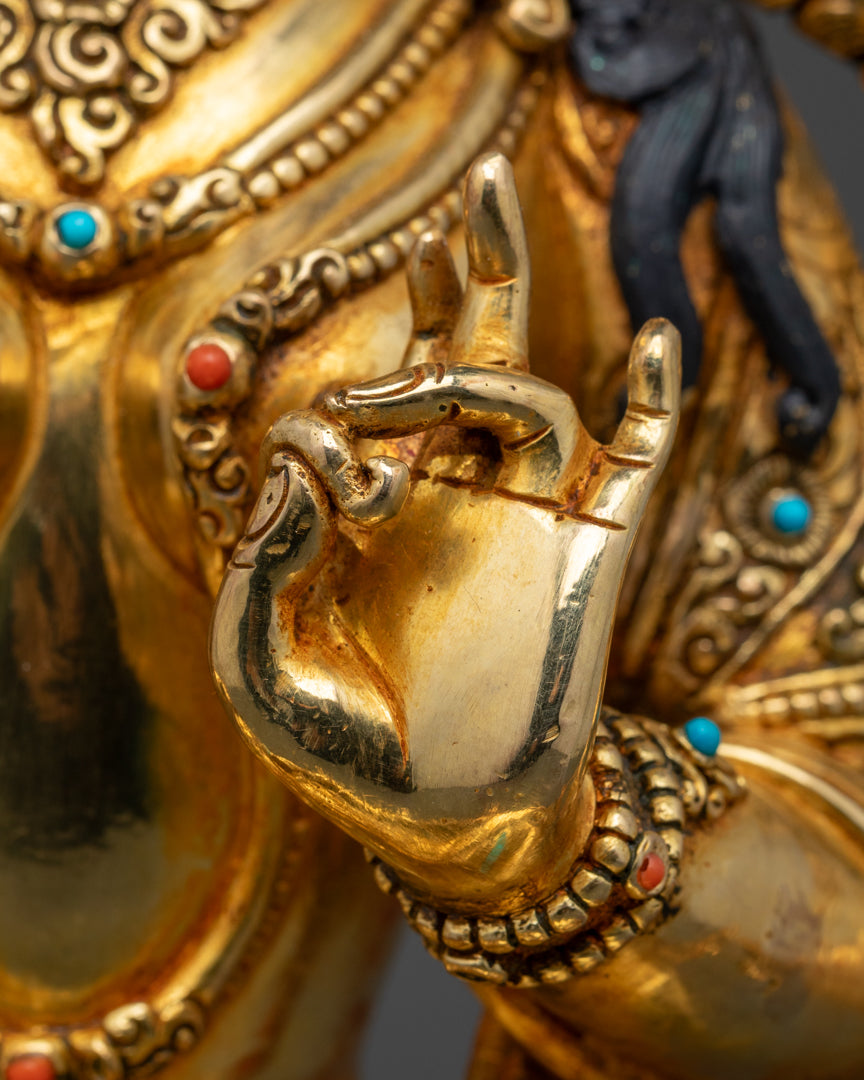 Green Tara Statue | Handmade Tibetan Art for Spiritual Practice