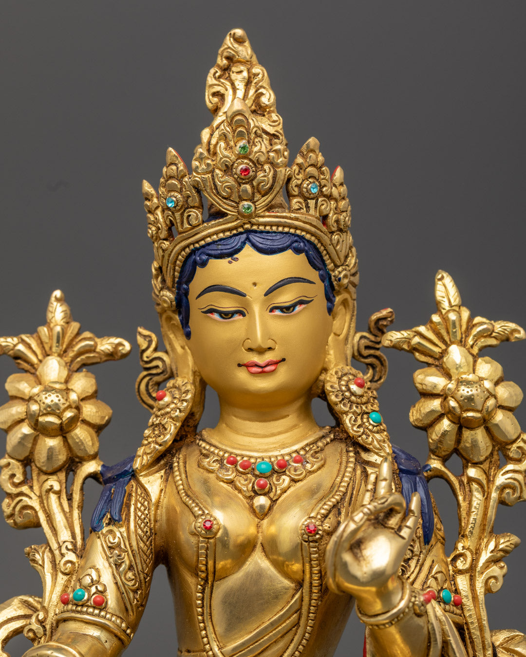 Sacred Green Tara Statue | Handmade Buddhist Goddess