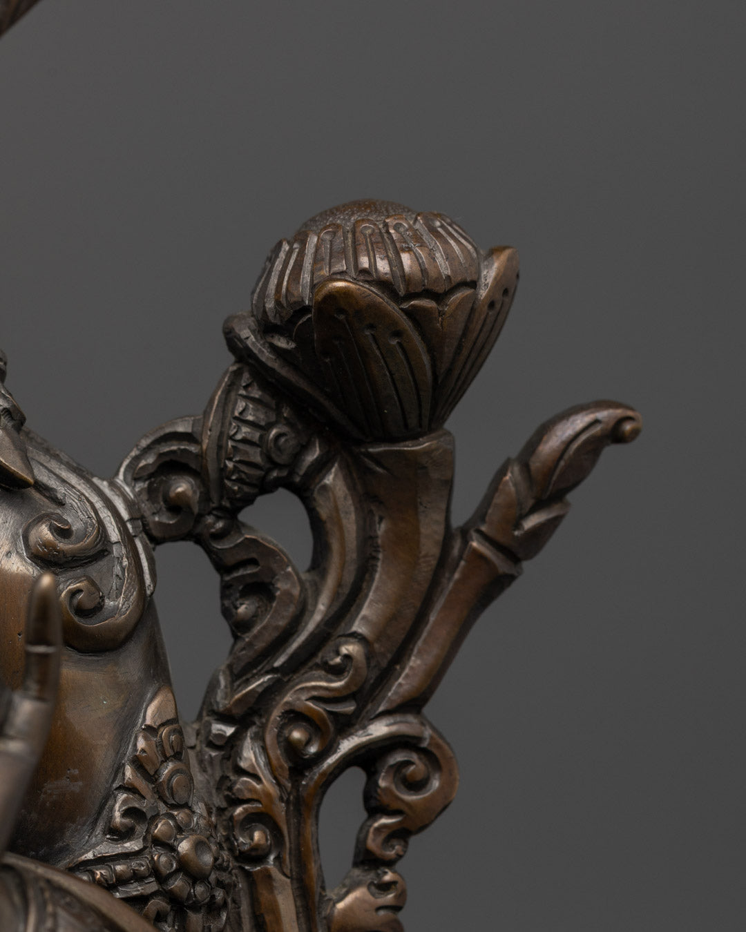 Oxidized Green Tara Statue | Copper Buddhist Idol