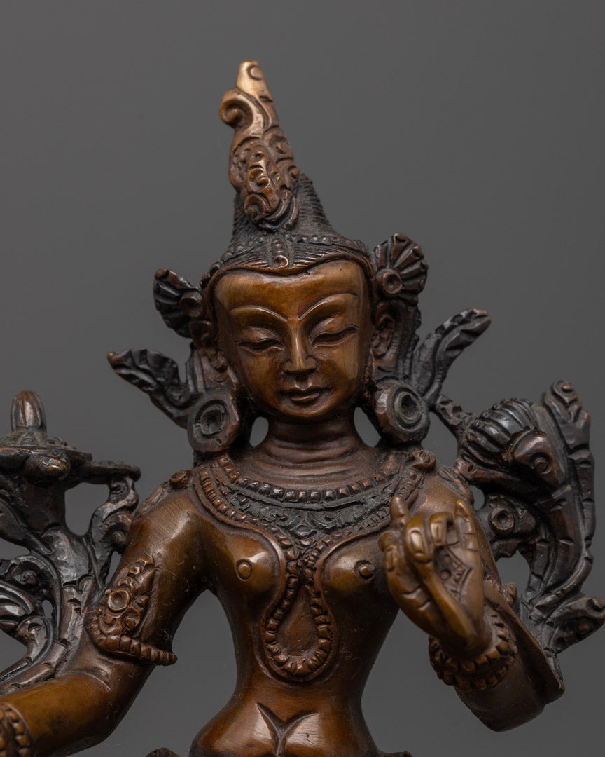 Green Tara Statue – Handcrafted Spiritual Decor | Tibetan Art