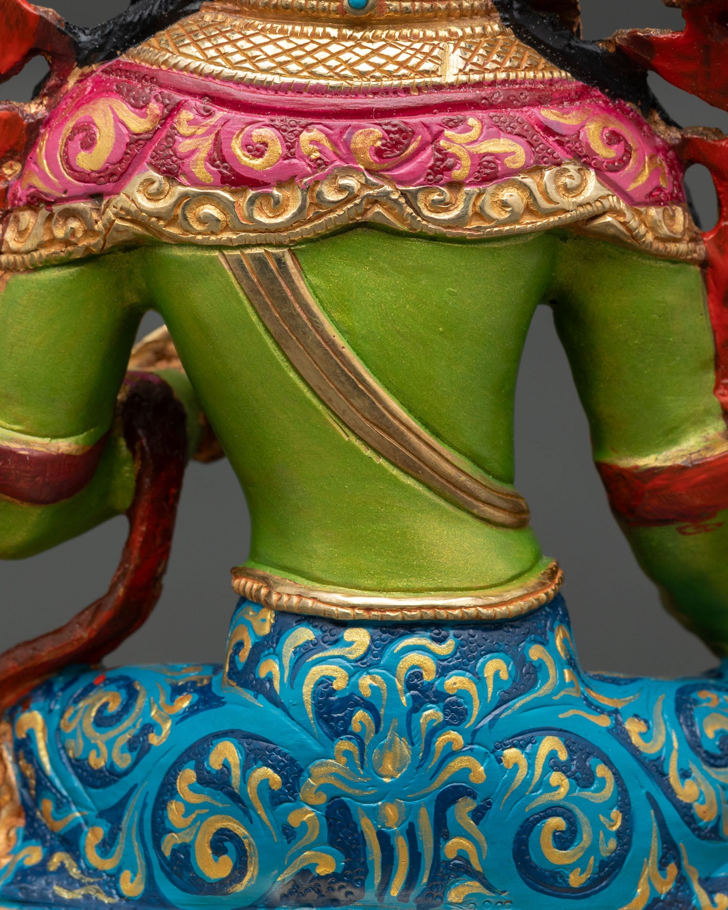 Hand-Painted Green Tara Statue | Elegant Buddhist Home Decor
