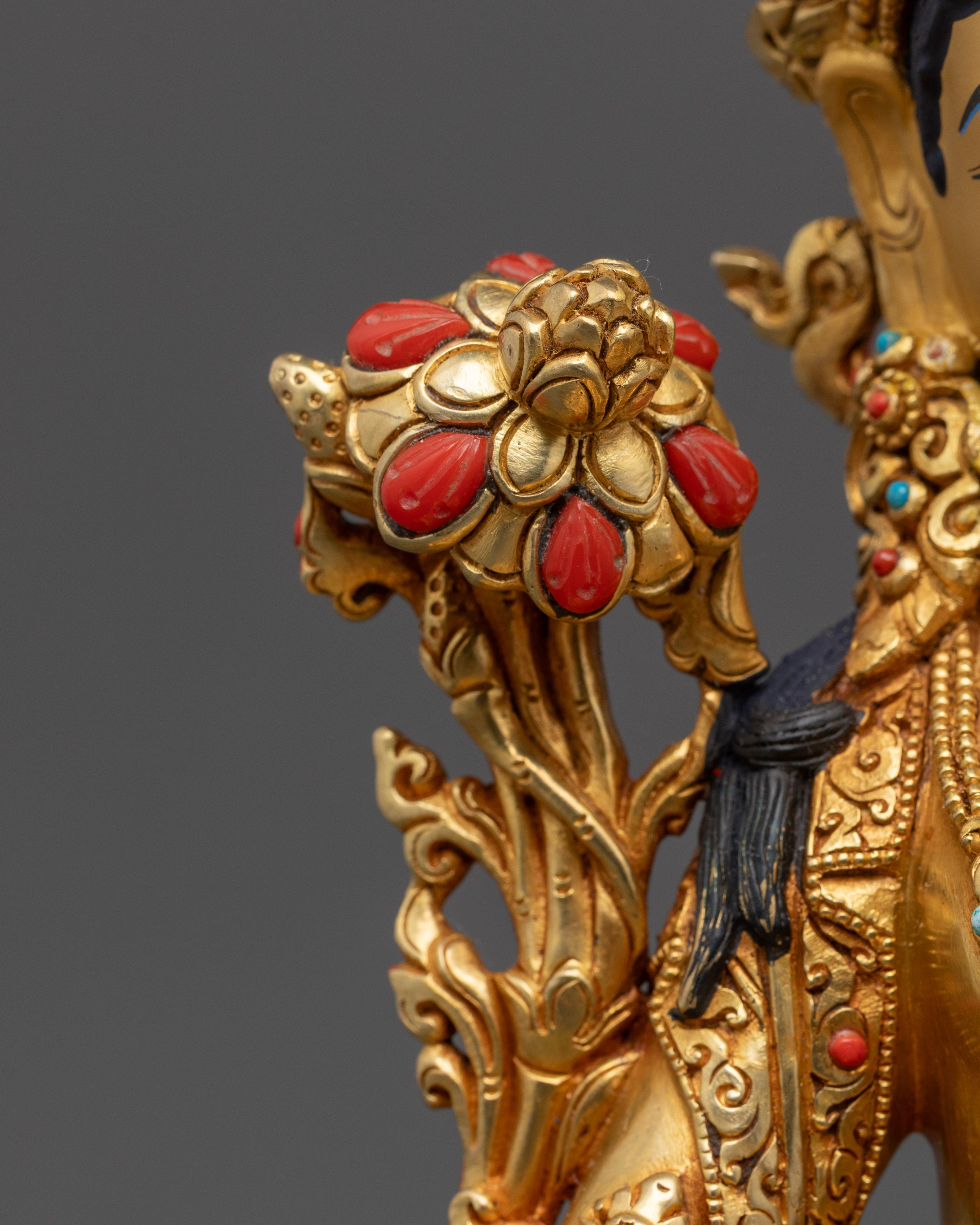 10.5" Green Tara Statue | Handcrafted Dolma Statue