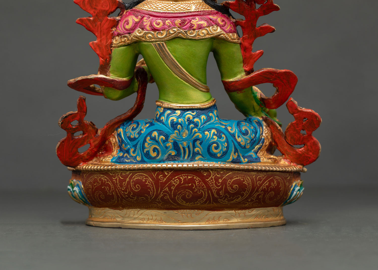 Hand-Painted Green Tara Statue | Elegant Buddhist Home Decor