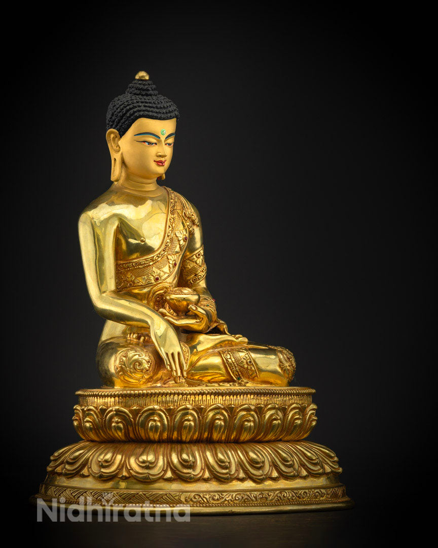 Masterpiece Shakyamuni Buddha Statue | Traditional Himalayan Art Nepal