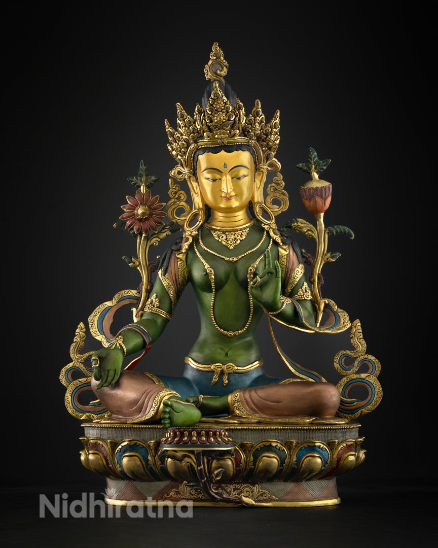 Buddhist Green Tara Statue | Handmade Tara Statue