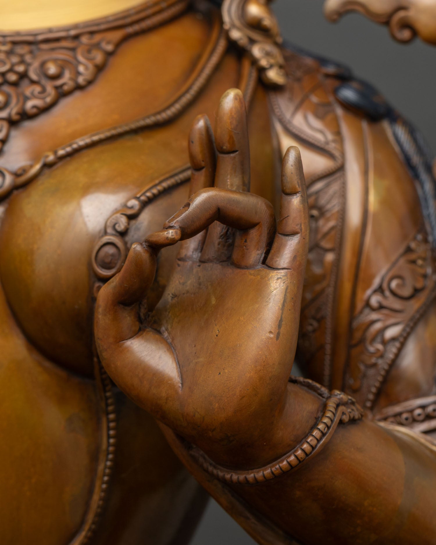 Green Tara Oxidized Statue | 28" Life-Size Buddhist Goddess Idol