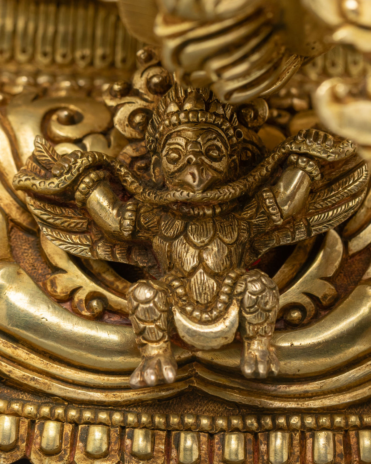 Enthroned Green Tara Statue | 29-Inche Tall Handmade Buddhist Figurine
