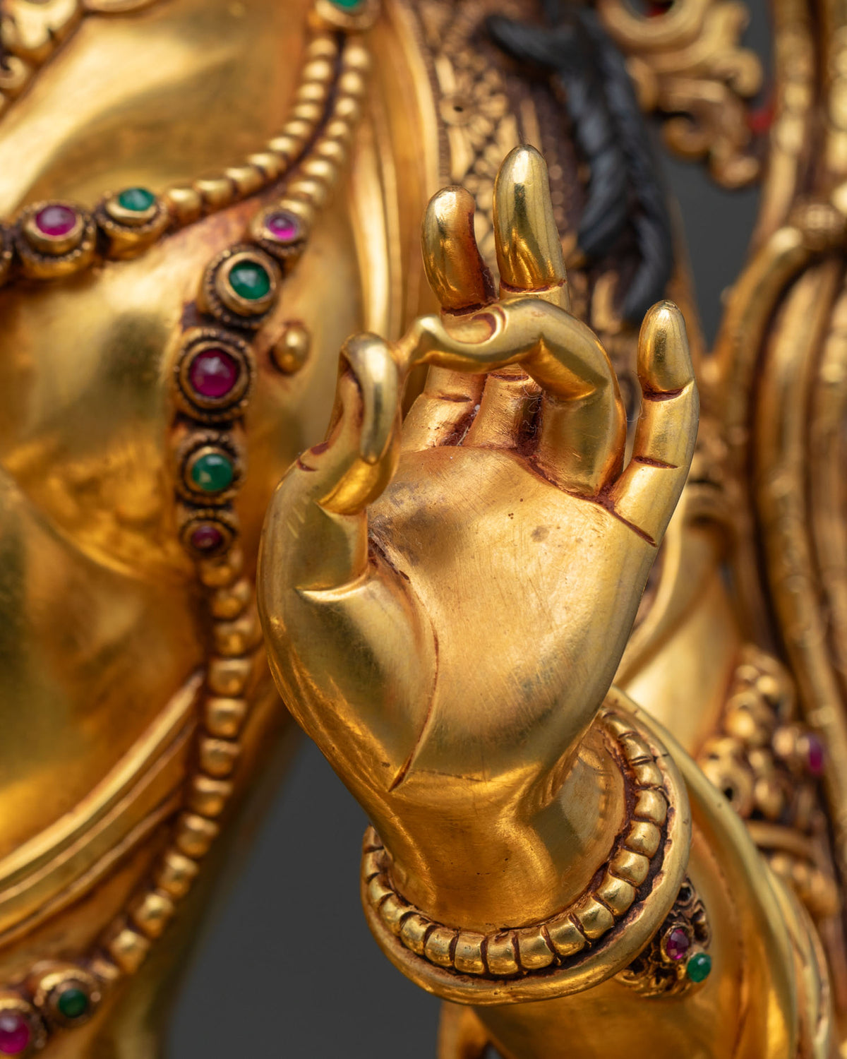 Green Tara Copper Statue | Handcrafted Buddhist Sculpture