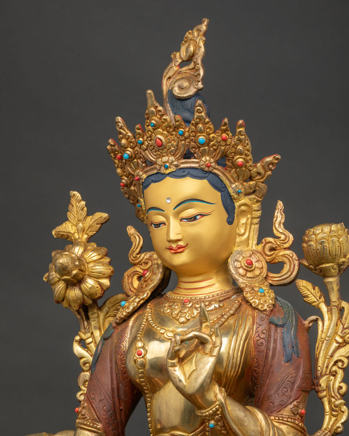 Handcrafted Green Tara Statue for Meditation | The Swift Liberator