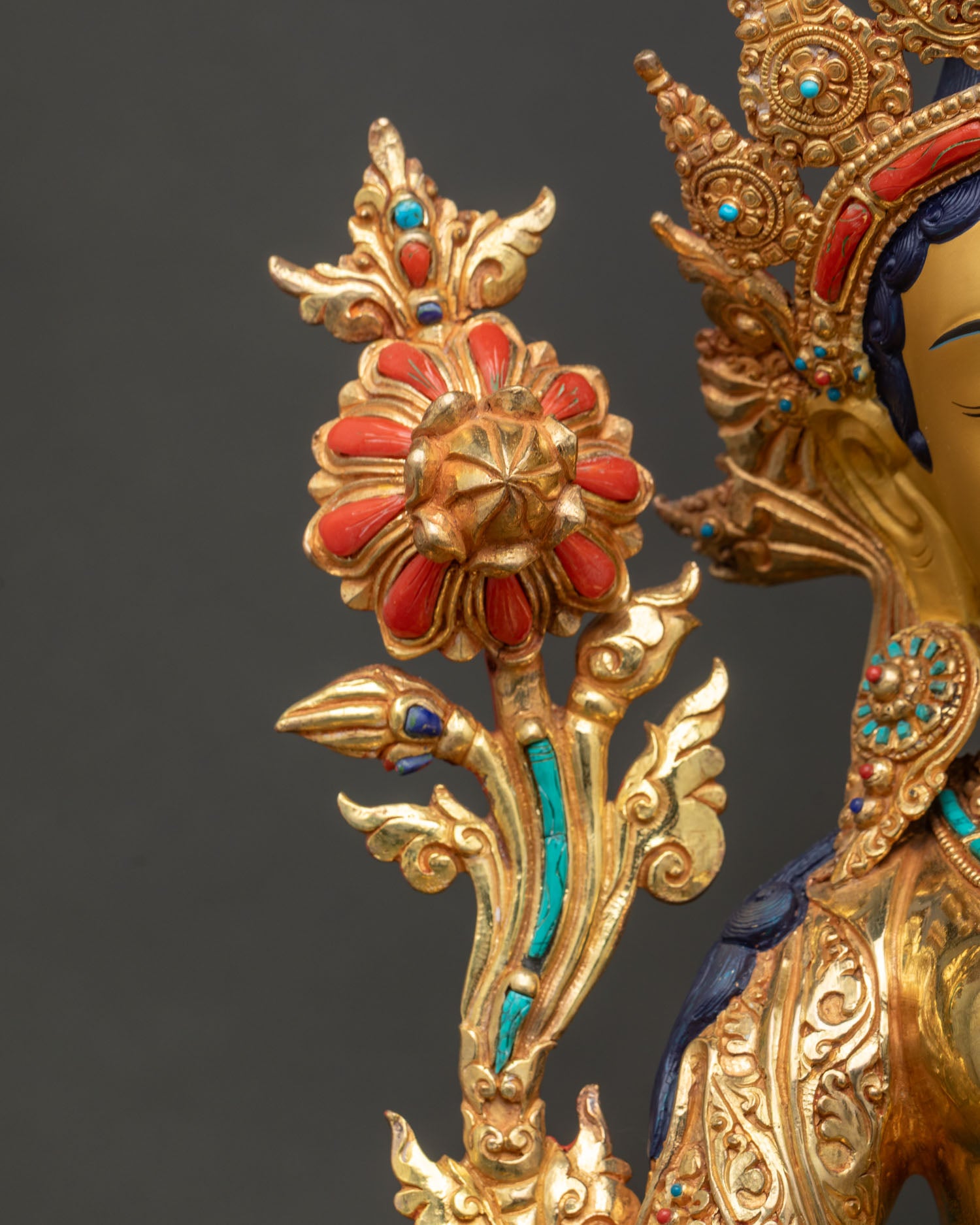 Handcrafted Green Tara Statue | Emblem of Enlightened Activity