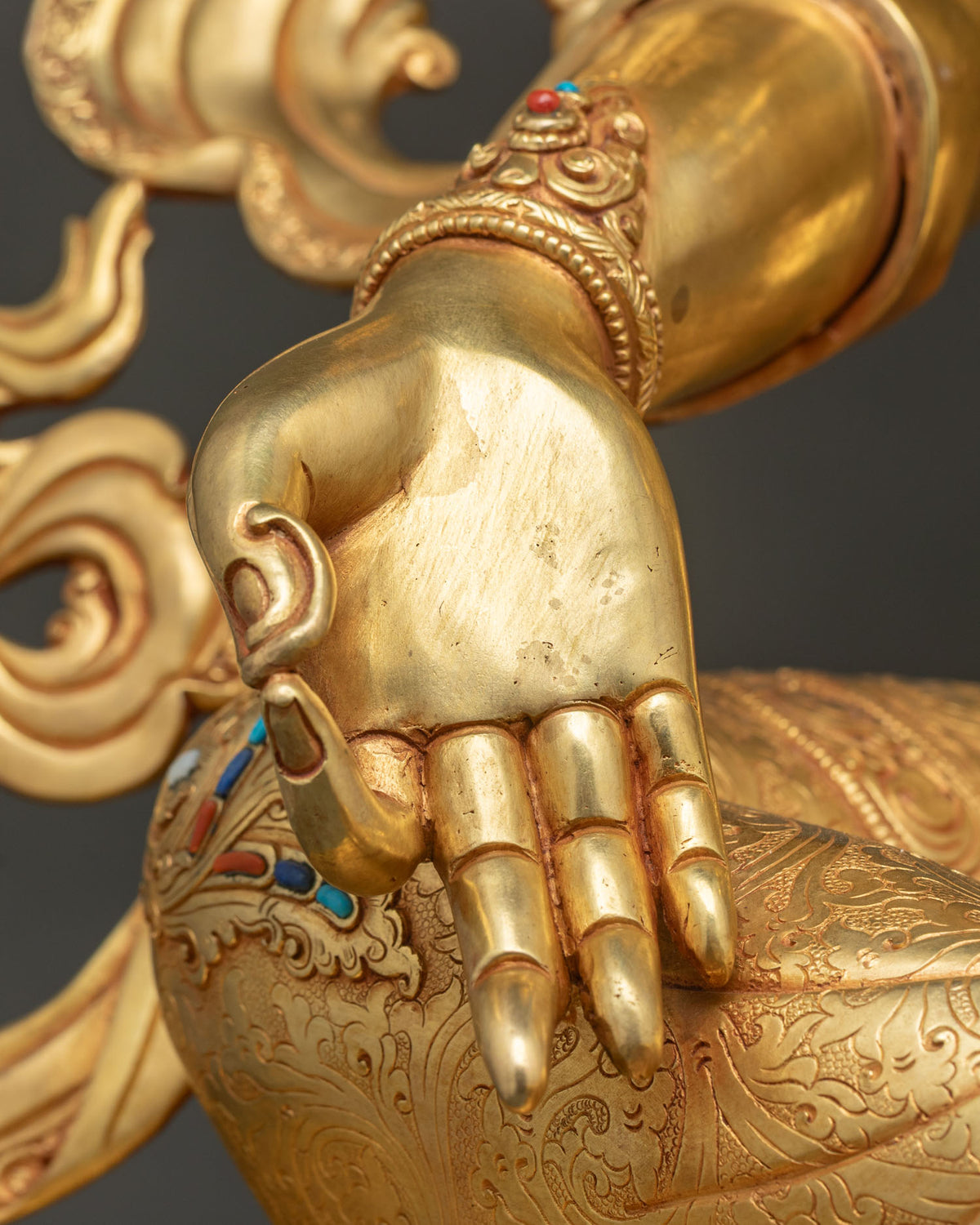 Green Tara Statue (75cm) | Fully Gold Fire-Gilded Buddhist Sculpture