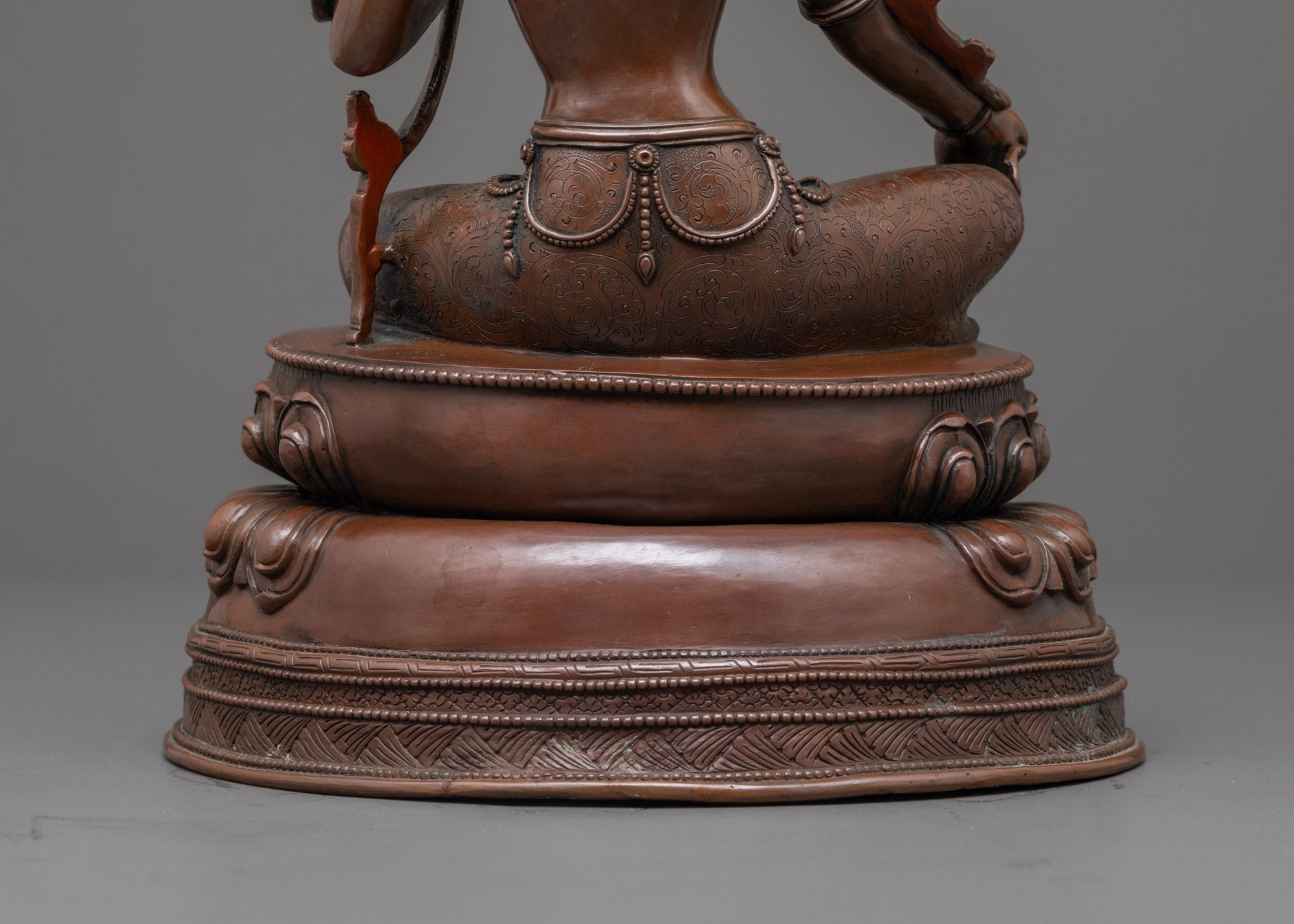 Goddess Oxidized Green Tara Statue | Handmade Syamatara Figurine