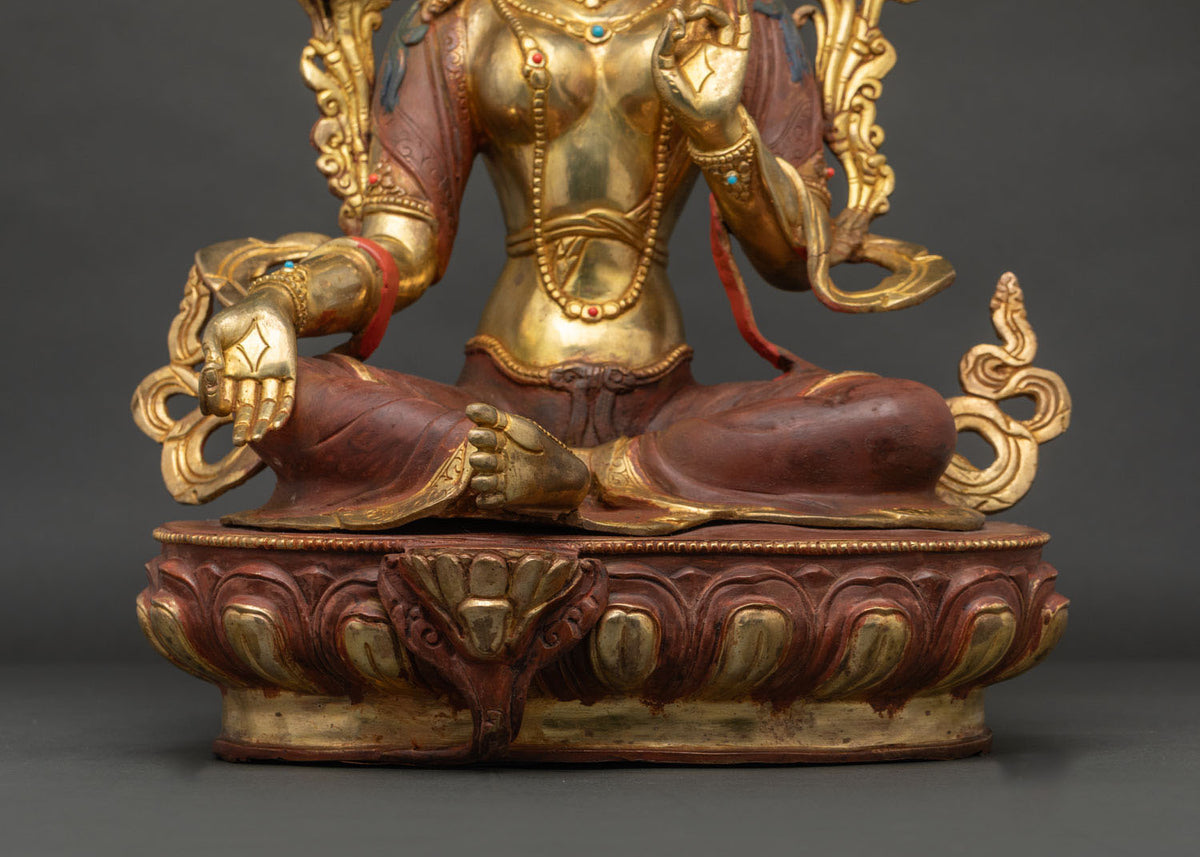 Handcrafted Green Tara Statue for Meditation | The Swift Liberator