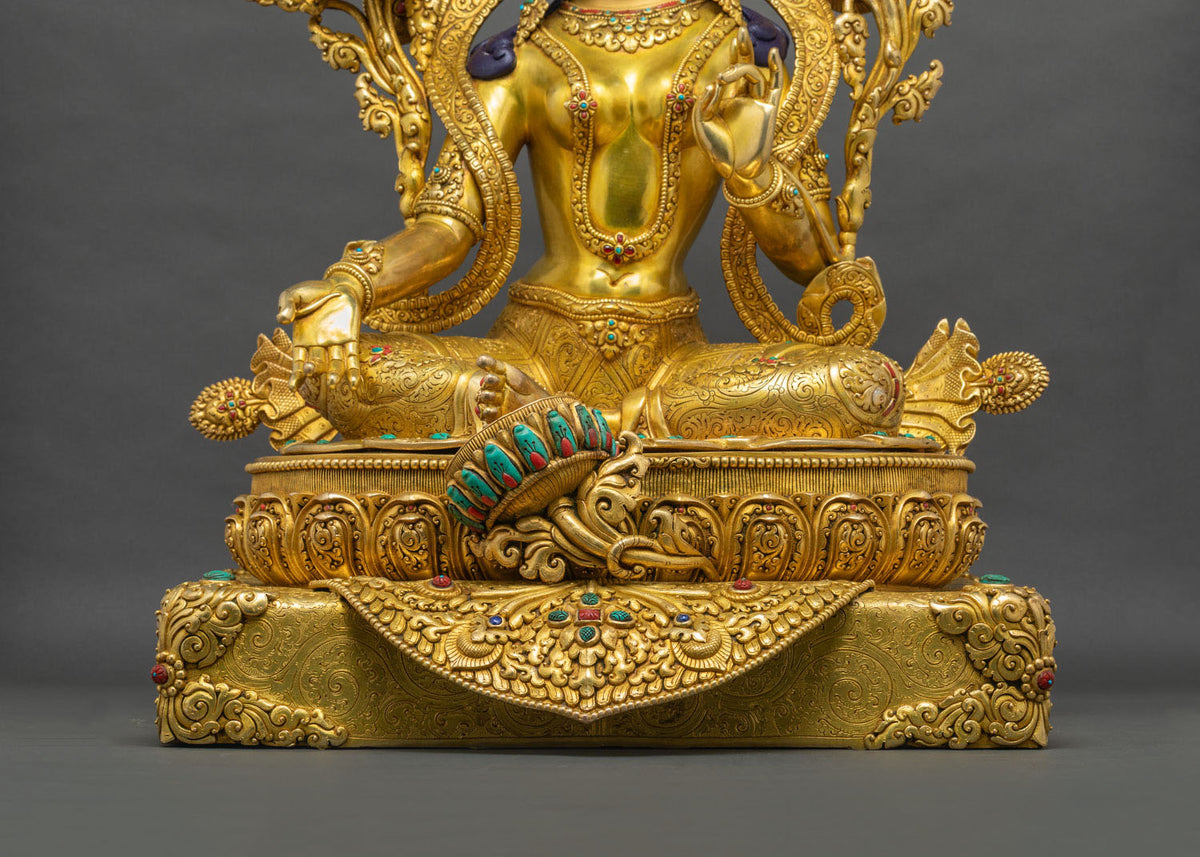 Large Green Tara Statue | Symbol of Swift Compassion & Liberation