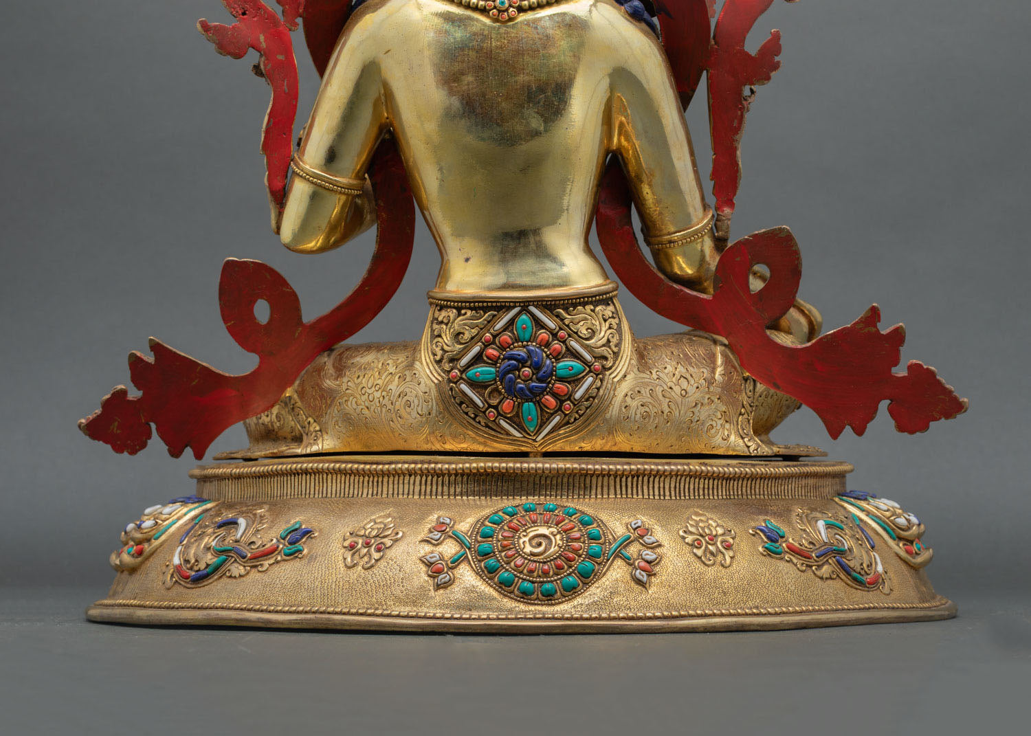 Blessed Green Tara | 24K Gold Gilded Copper Sculpture