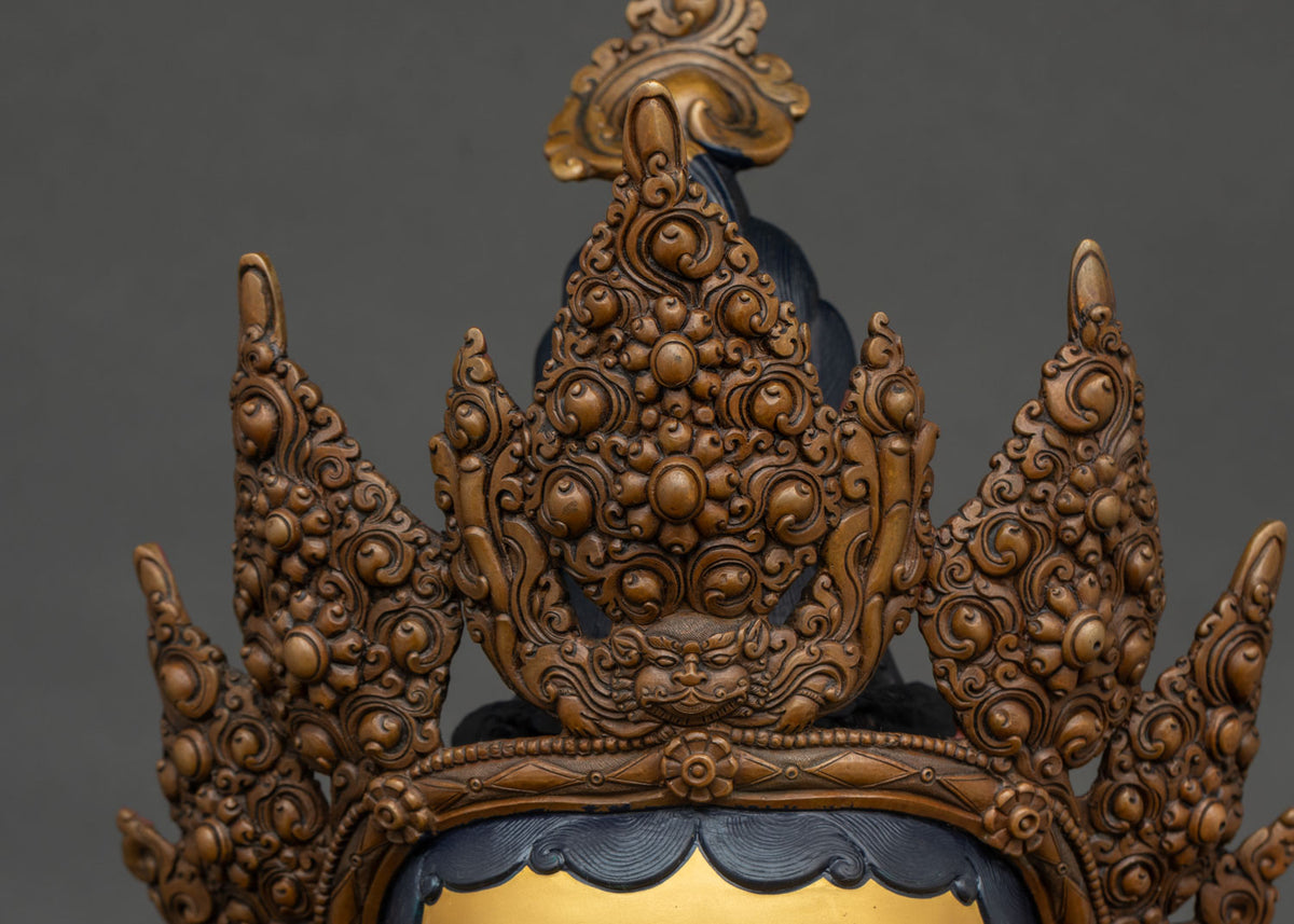 Green Tara Oxidized Statue | 28" Life-Size Buddhist Goddess Idol