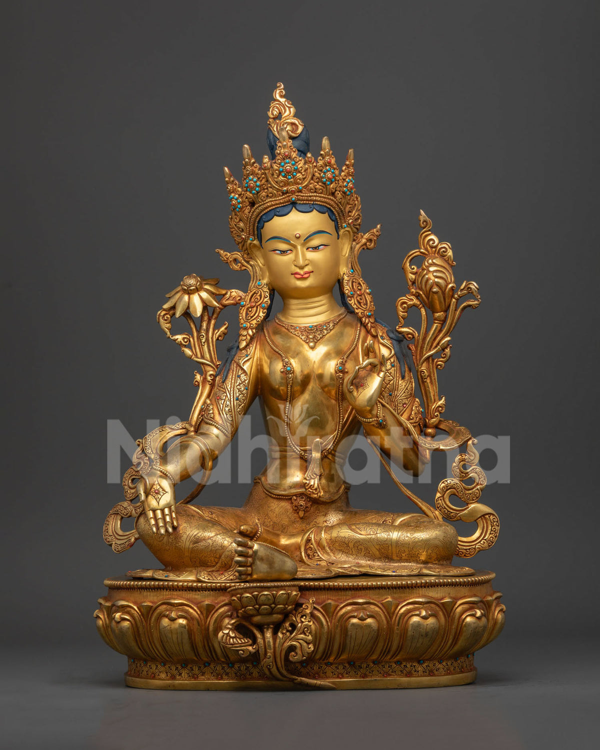 Green Tara Jetsun Dolma Statue | Handcrafted Symbol of Compassion and Protection