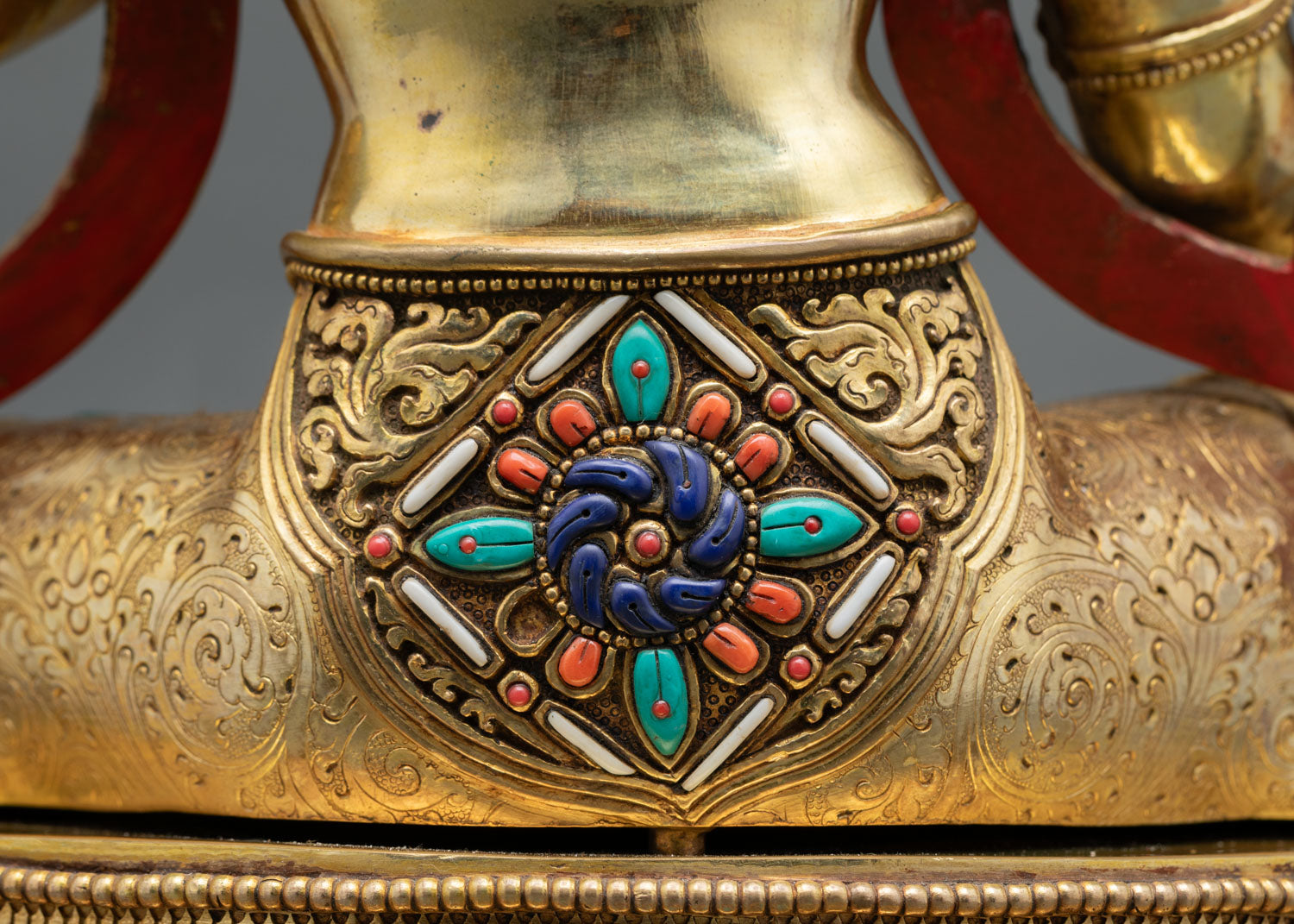 Blessed Green Tara | 24K Gold Gilded Copper Sculpture