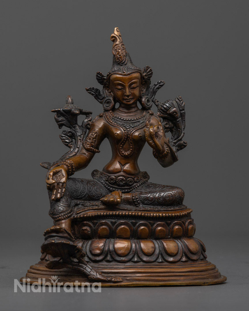 Green Tara Statue – Handcrafted Spiritual Decor | Tibetan Art