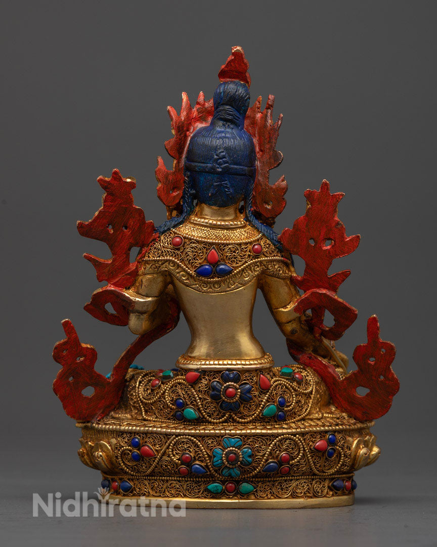 Green Stone Arya Tara Statue | Mother Tara