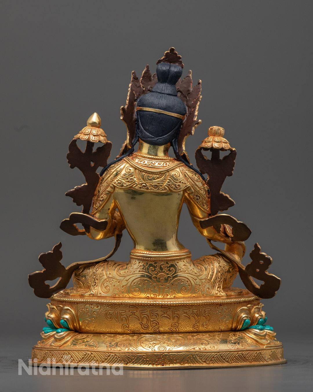 Buddhist Green Tara Statue | Nepalese Hand-Carved Art