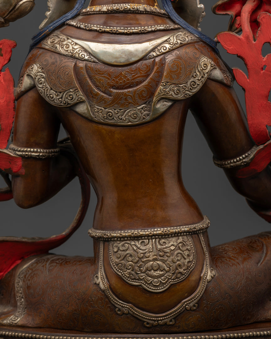 Intricate Green Tara statue | Green Tara statue for removing obstacles | Green Tara statue for healing and peace