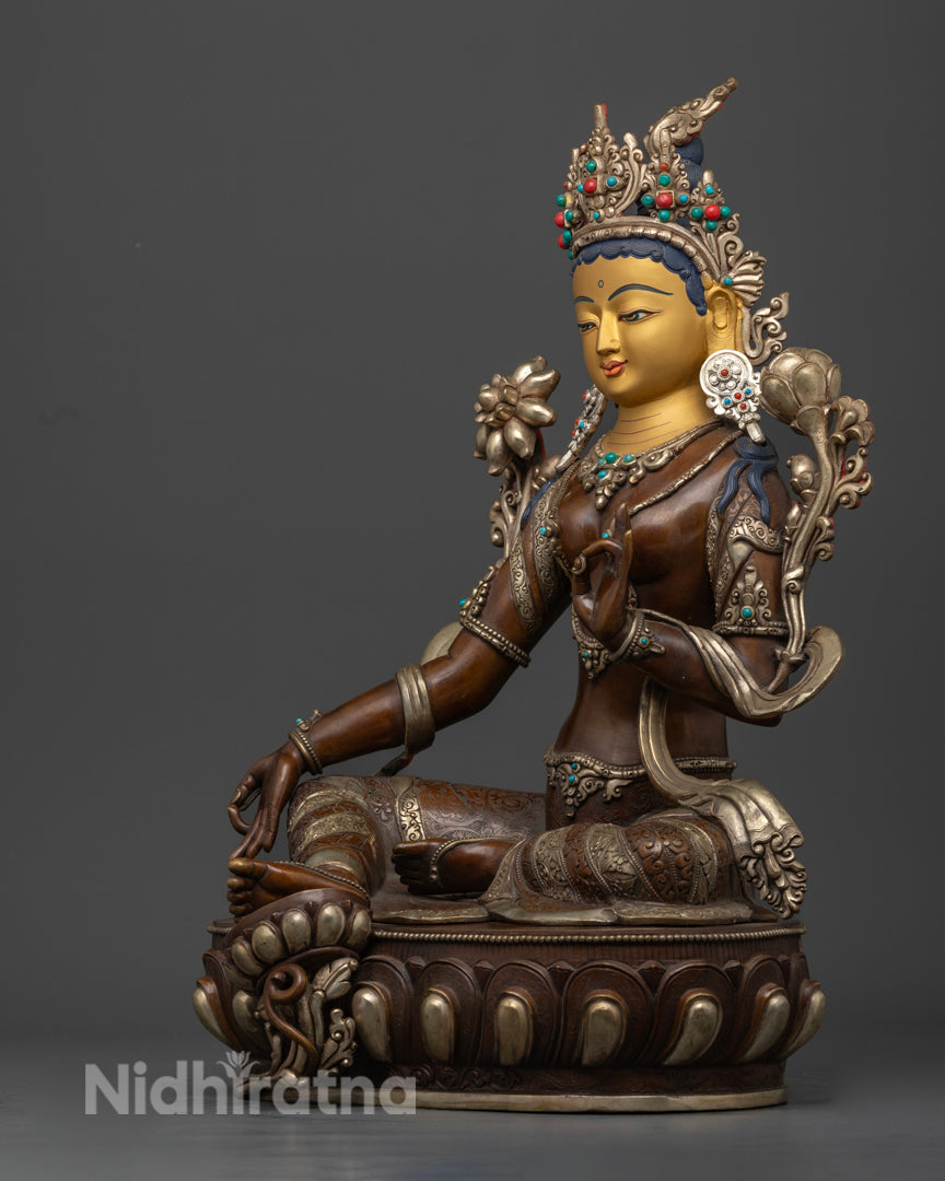 Green Tara statue for spiritual decor | Green Tara statue for mindfulness practice