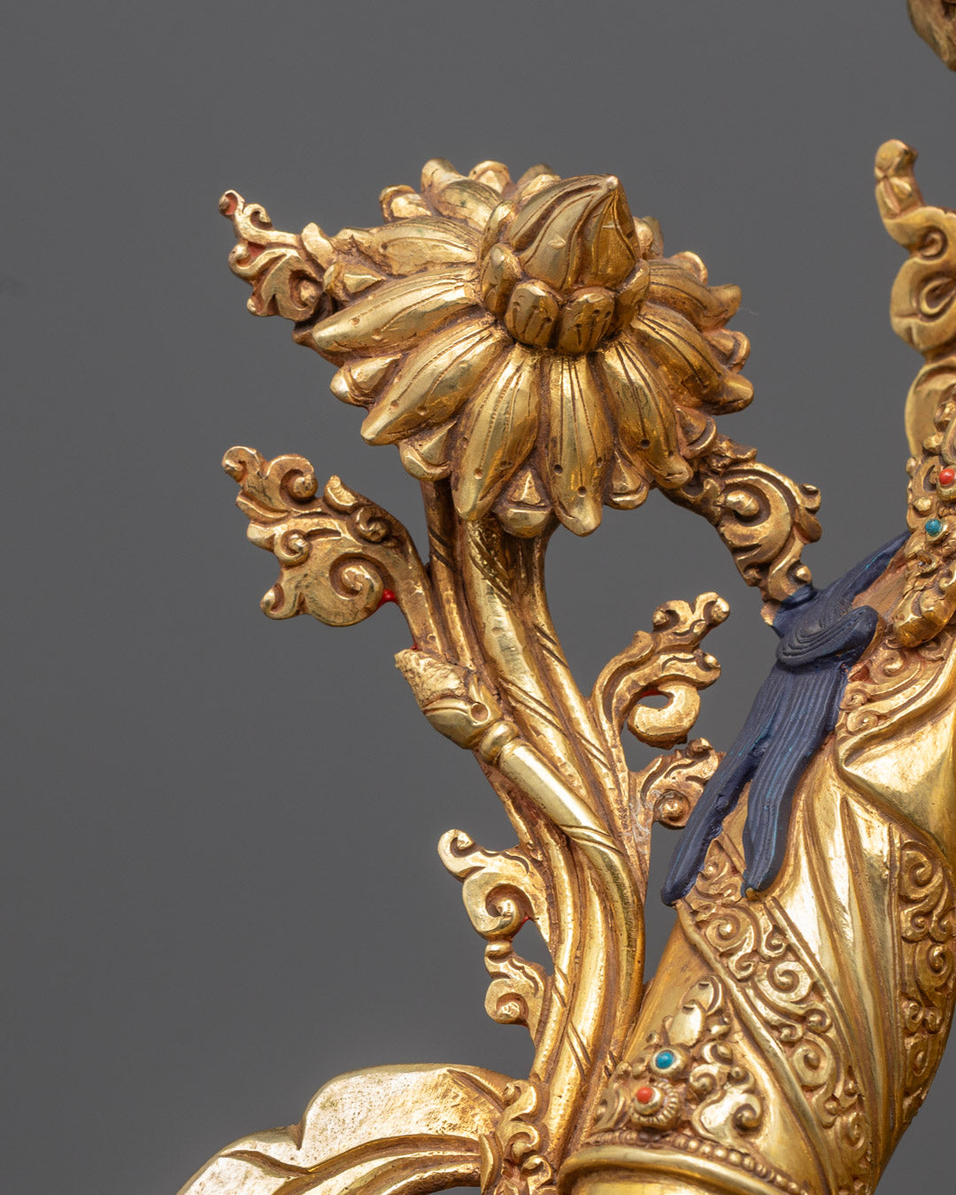 Handcrafted Green Tara Statue | Tibetan Buddhism Goddess