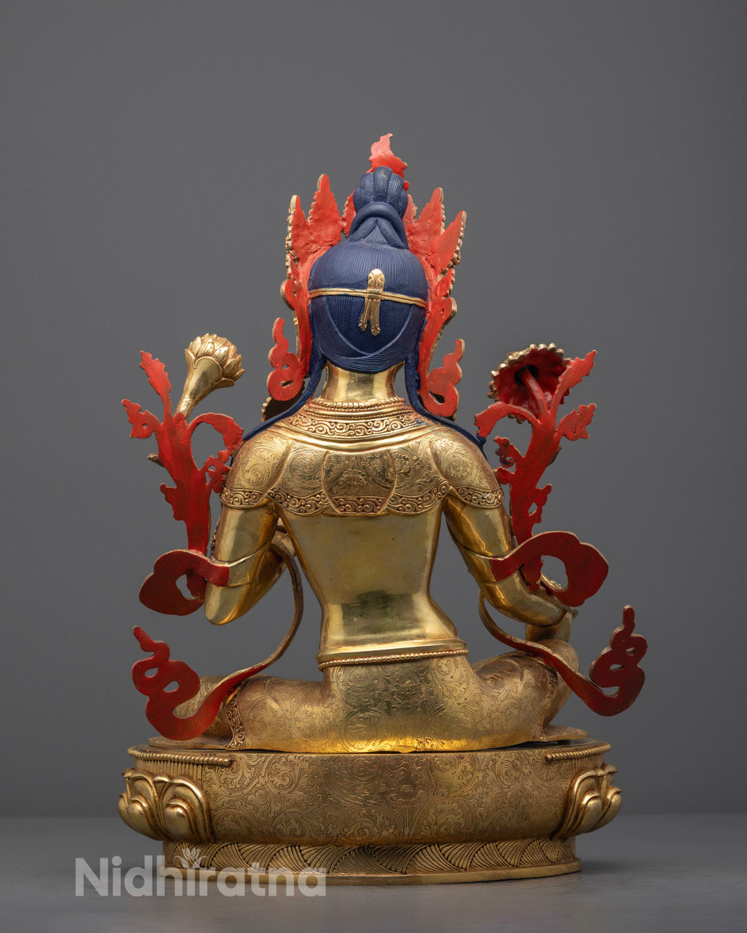 Handcrafted Green Tara Statue | Tibetan Buddhism Goddess