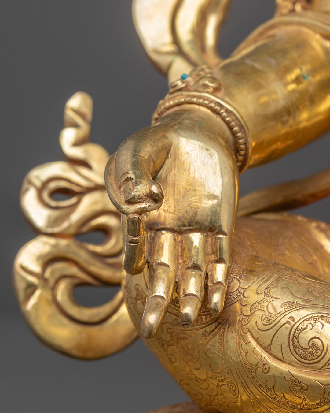 Handcrafted Green Tara Statue | Tibetan Buddhism Goddess