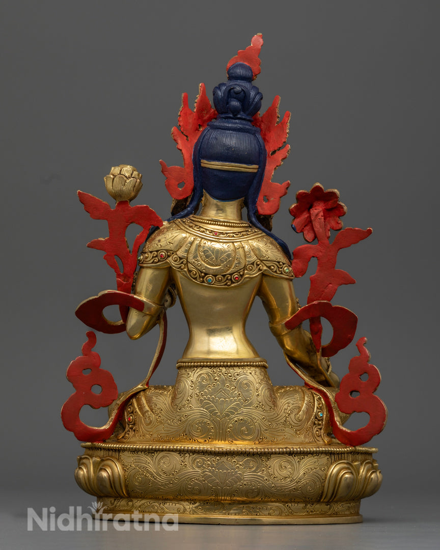Himalayan Green Tara Statue | Buddhist Sacred Artwork