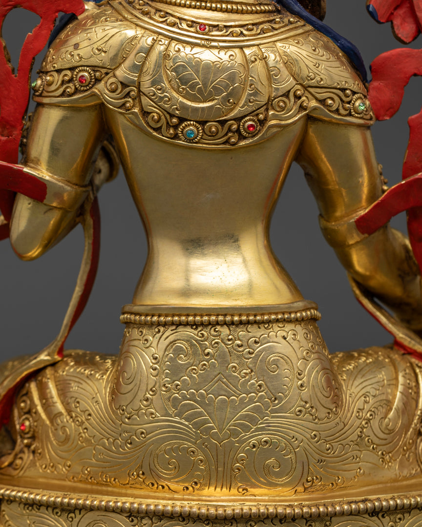 Himalayan Green Tara Statue | Buddhist Sacred Artwork