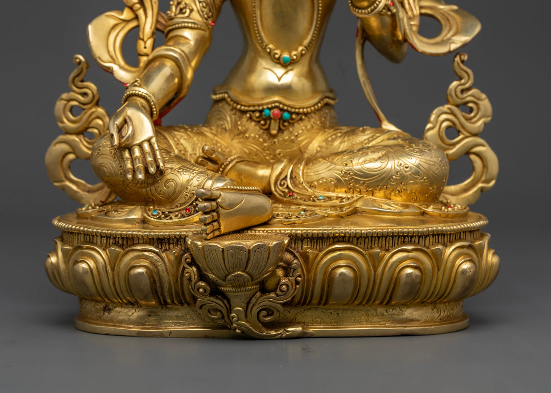 Himalayan Green Tara Statue | Buddhist Sacred Artwork