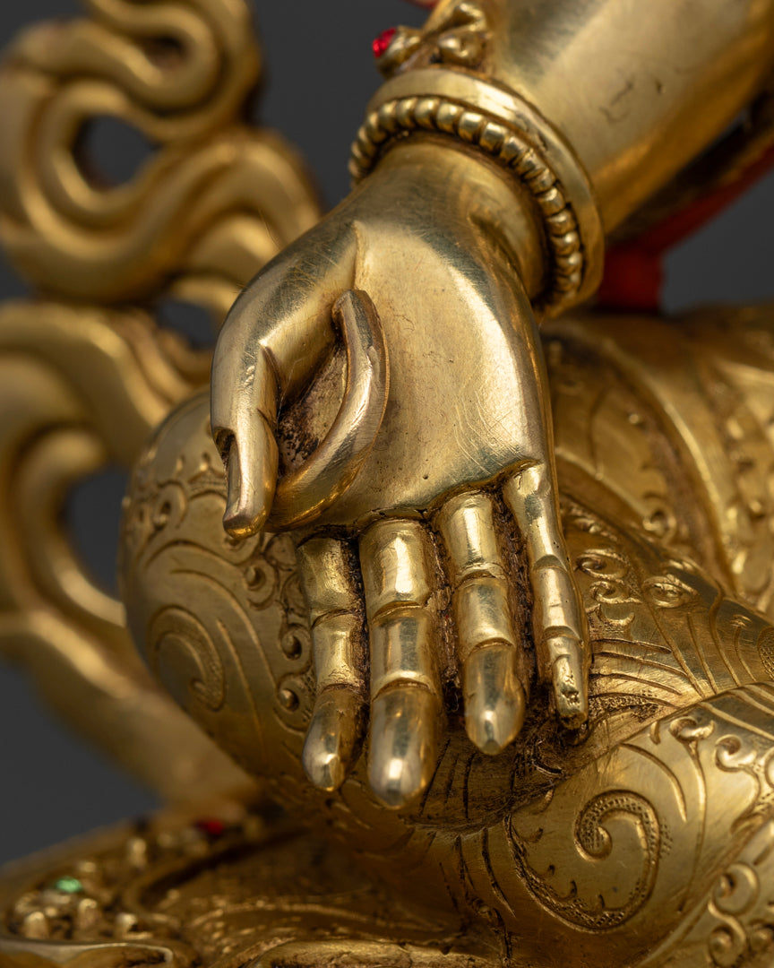 Himalayan Green Tara Statue | Buddhist Sacred Artwork