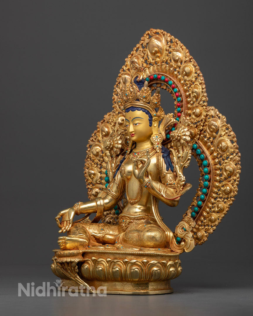 Green Tara Statue | Tibetan Artwork