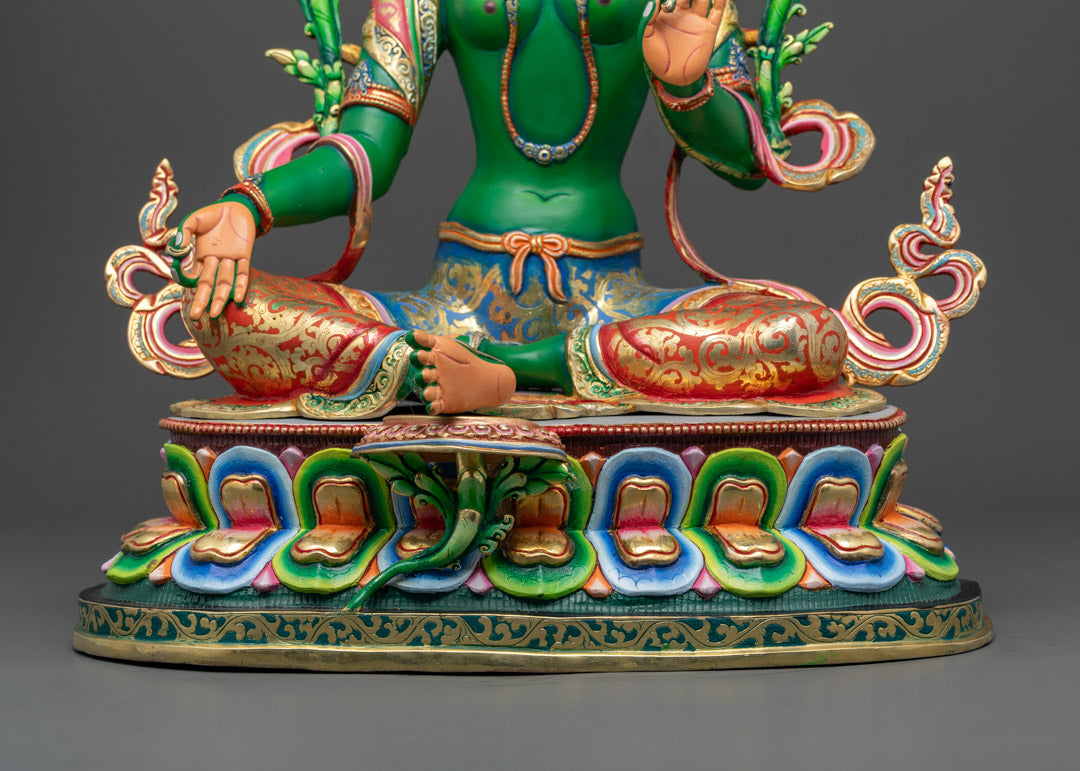 Meditative Mind Green Tara Mantra Practice Statue